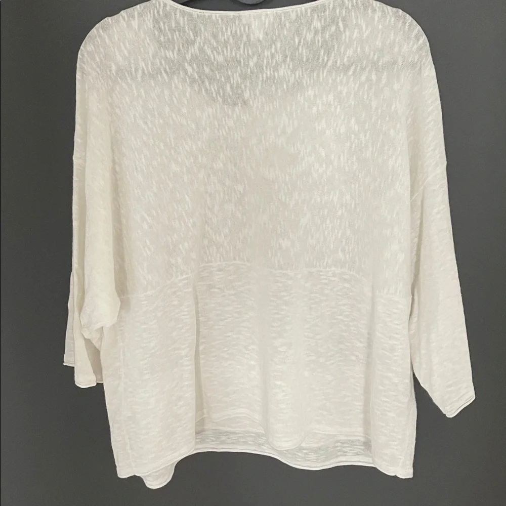 Pure Jill Linen Blend White Oversized Lightweight Summer SweaterTop XS - Picture 5 of 6
